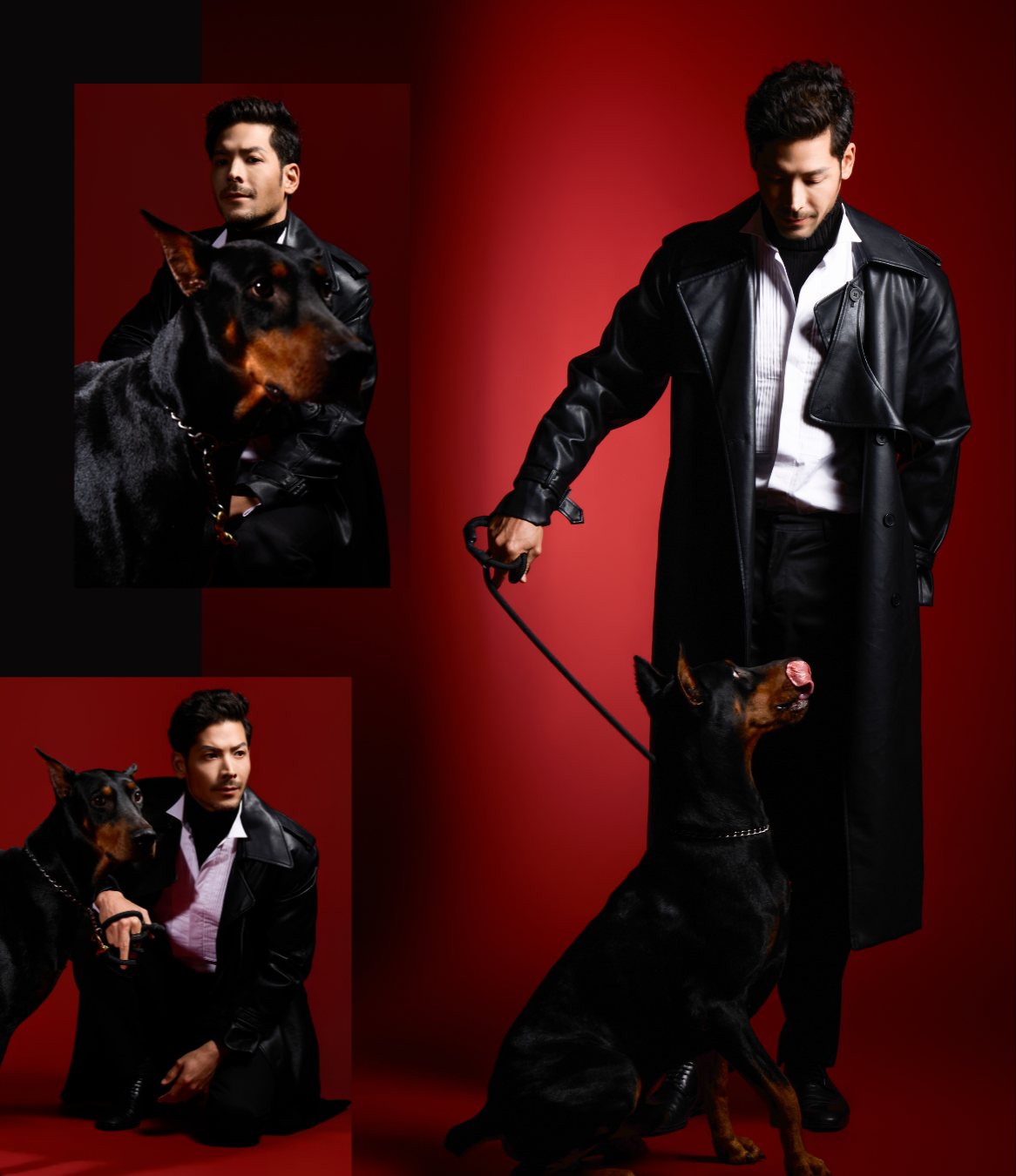Legacy Portrait — a man photographed with his Doberman